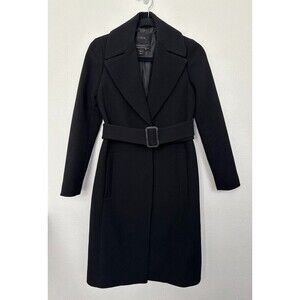 J Crew Double Cloth Wool Blend Topcoat Belted Slash Pocket Long E4733 Women 000